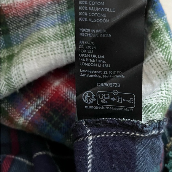 BDG LADIES FLANEL PLAID OVERSIZED SHIRT COTTON s/p - Picture 5 of 6
